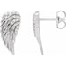 Ladies Natural Diamond Angel Wing Earrings — Sterling Silver
