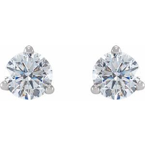Lab-Grown Diamond Round 3-Prong Stud Earrings