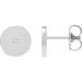 Ladies Natural Diamond New Moon Phase Earring (I1, G-H) — Sterling Silver
