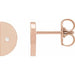Ladies Natural Diamond Quarter Moon Phase Earring (I1, G-H) — 14K Rose Gold