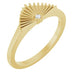 Ladies Natural Diamond Fan Ring (I1, G-H) — 14K Yellow Gold