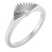 Ladies Natural Diamond Fan Ring (I1, G-H) — 14K White Gold