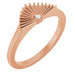 Ladies Natural Diamond Fan Ring (I1, G-H) — 14K Rose Gold