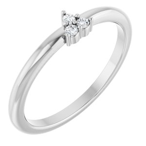 Ladies Natural Diamond Cluster Ring (SI2-SI3, G-H) — 14K White Gold