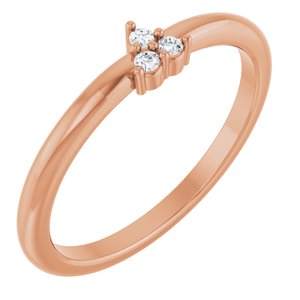 Ladies Natural Diamond Cluster Ring (SI2-SI3, G-H) — 14K Rose Gold