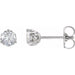 Ladies Natural Diamond Fleur-de-Lis Earrings (I1, G-H) — 14K White Gold