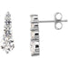 Ladies Natural Diamond Journey Earrings — Platinum