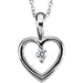 Ladies Natural Diamond Heart Necklace (Si1, G-H) — Platinum