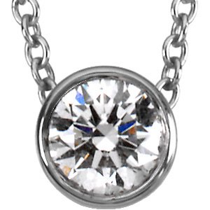 Ladies Natural Diamond Necklace (Si1, G-H) — Platinum