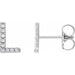 Ladies Natural Diamond Initial L Earring (I1, G-H) — Sterling Silver