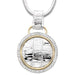 Ladies Natural Diamond Alligator Skin Necklace (I1, G-H) — Sterling Silver & 14K Yellow Gold