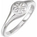 Ladies Natural Diamond Floral Ring — Platinum