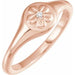 Ladies Natural Diamond Floral Ring — 14K Rose Gold