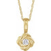 Ladies Natural Diamond Knot Necklace (I1, G-H) — 14K Yellow Gold