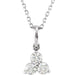 Ladies Diamond Three-Stone Necklace (I1, G-H) — 14K White Gold