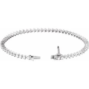 Lab-Grown Diamond Line Bracelet - Style BRC907