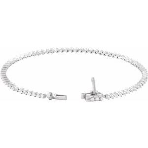 Lab-Grown Diamond Line Bracelet - Style BRC907