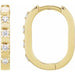 Ladies Natural Diamond 14 mm Hoop Earrings (I1, G-H) — 14K Yellow Gold