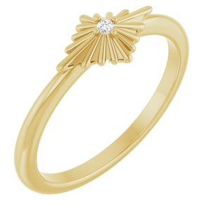 Ladies Natural Diamond Star Ring (I1, G-H) — 14K Yellow Gold