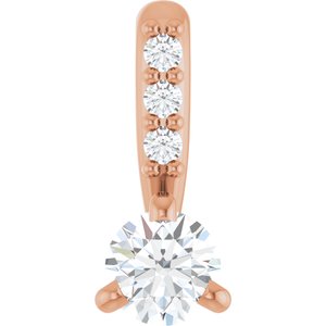 Ladies Natural Diamond Pendant (I1, G-H) — 14K Rose Gold