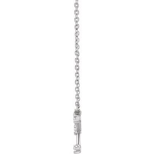Ladies Natural Diamond Cancer Necklace (I1, G-H) — 14K White Gold