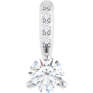 Ladies Natural Diamond Pendant (Si2-Si3, G-H) — Platinum