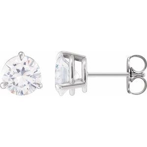 Ladies Natural Diamond Earrings (Si2-Si3, G-H) — Platinum