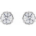 Lab-Grown Diamond Round 3-Prong Scroll Stud Earrings - Style 88183