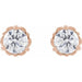 Lab-Grown Diamond Round 3-Prong Scroll Stud Earrings - Style 88183