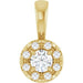 Ladies Natural Diamond Halo-Style Pendant (I1, G-H) — 14K Yellow Gold