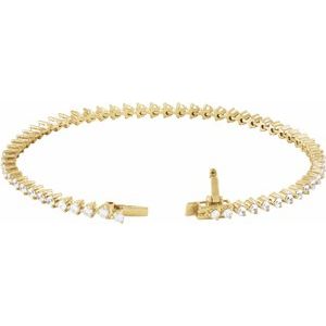 Lab-Grown Diamond Line Bracelet - Style BRC907