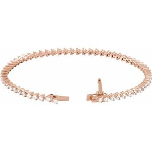 Lab-Grown Diamond Line Bracelet - Style BRC907