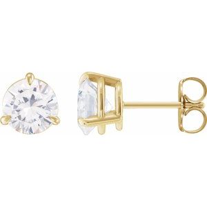 Ladies Natural Diamond Earrings (I1, G-H) — 14K Yellow Gold