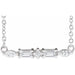 Ladies Natural Diamond Bar Necklace (I1, G-H) — 14K White Gold