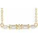 Ladies Natural Diamond Bar Necklace (I1, G-H) — 14K Yellow Gold