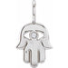 Ladies Natural Diamond Hamsa Hand Charm/Pendant (Si2-Si3, G-H) — Platinum