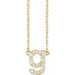Ladies Natural Diamond Lowercase Initial G Necklace (I1, H+) — 14K Yellow Gold