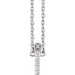 Ladies Natural Diamond Lowercase Initial I Necklace (I1, H+) — 14K White Gold
