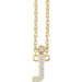 Ladies Natural Diamond Lowercase Initial J Necklace (I1, H+) — 14K Yellow Gold
