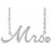 Ladies Natural Diamond "Mrs" Necklace (I1, G-H) — Sterling Silver
