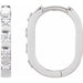 Ladies Natural Diamond 14 mm Hoop Earrings (SI2-SI3, G-H) — Platinum
