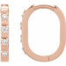 Ladies Natural Diamond 14 mm Hoop Earrings (I1, G-H) — 14K Rose Gold