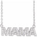 Ladies 1/10 Natural Diamond "Mama" Necklace (I1, G-H) — 14K White Gold