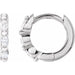 Ladies Natural Diamond 10 mm Hoop Earrings (Si1, G-H) — Platinum
