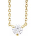 Ladies Natural Diamond Solitaire Necklace (I1, G-H) — 14K Yellow Gold