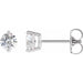 Ladies Natural Diamond Stud Earrings (I1, G-H) — 14K White Gold