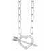 Ladies Natural Diamond Heart Arrow Necklace (I1, G-H) — Sterling Silver