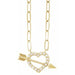 Ladies Natural Diamond Heart Arrow Necklace (I1, G-H) — 14K Yellow Gold