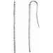 Ladies Natural Diamond Vertical Bar Earrings — 14K White Gold