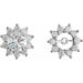Ladies Natural Diamond Earring Jackets with 5mm ID — 14K White Gold